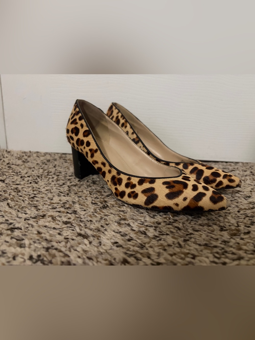 Marc Fisher Leopard Print Block Heel Pumps - Women